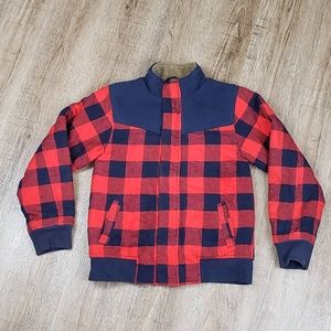 OshKosh Buffalo Plaid Sherpa Jacket Boys Sz. 14